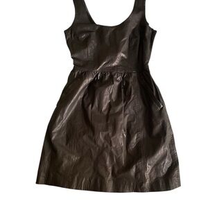 ZARA XS leather Black Sleeveless Dress